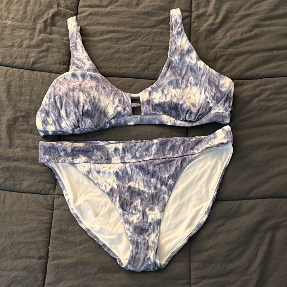 Athleta Tie-Dye Scoop Bikini Set- Size L